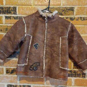 Ciunghino Faux Suede, Faux Fur Lined Jacket